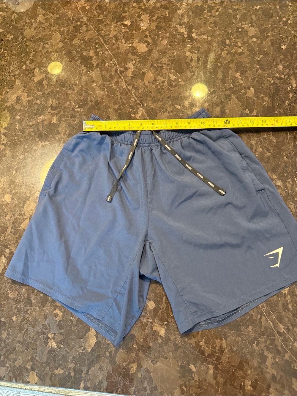 Gymshark Navy Athletic Training Shorts with Drawcord